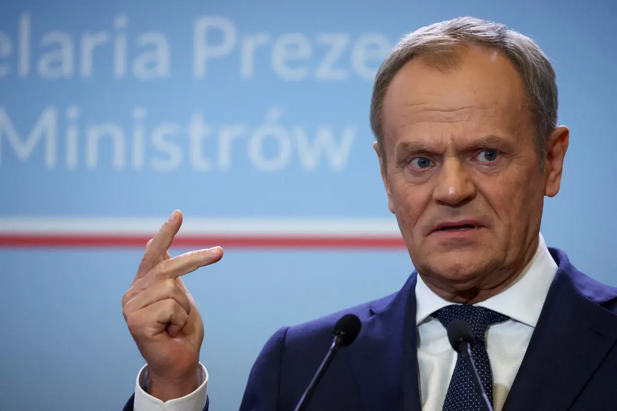 FILE PHOTO: Danish Prime Minister Frederiksen meets with Polish Prime Minister Tusk in Warsaw