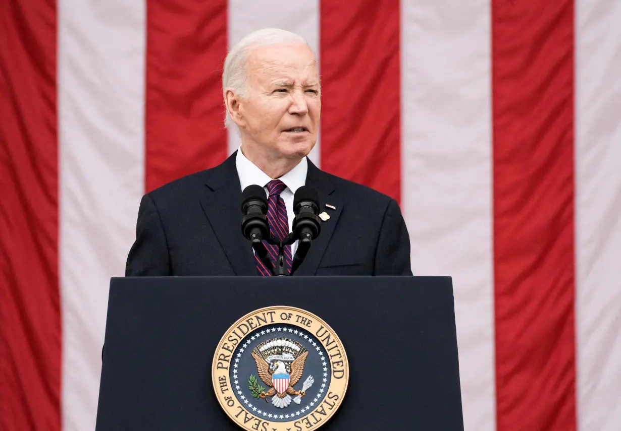 FILE PHOTO: National Memorial Day Wreath-Laying and Observance Ceremony at Arlington National Cemetery, in Arlington, Virginia