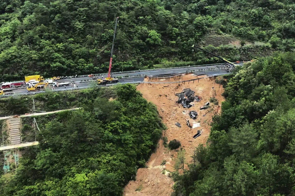 LA Post: Death toll jumps to at least 48 as a search continues in southern China highway collapse