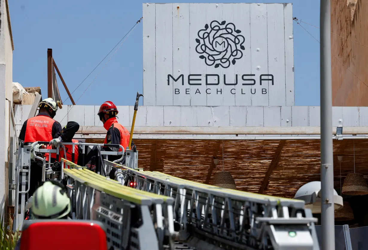 FILE PHOTO: Medusa Beach Club building collapses in Palma de Mallorca