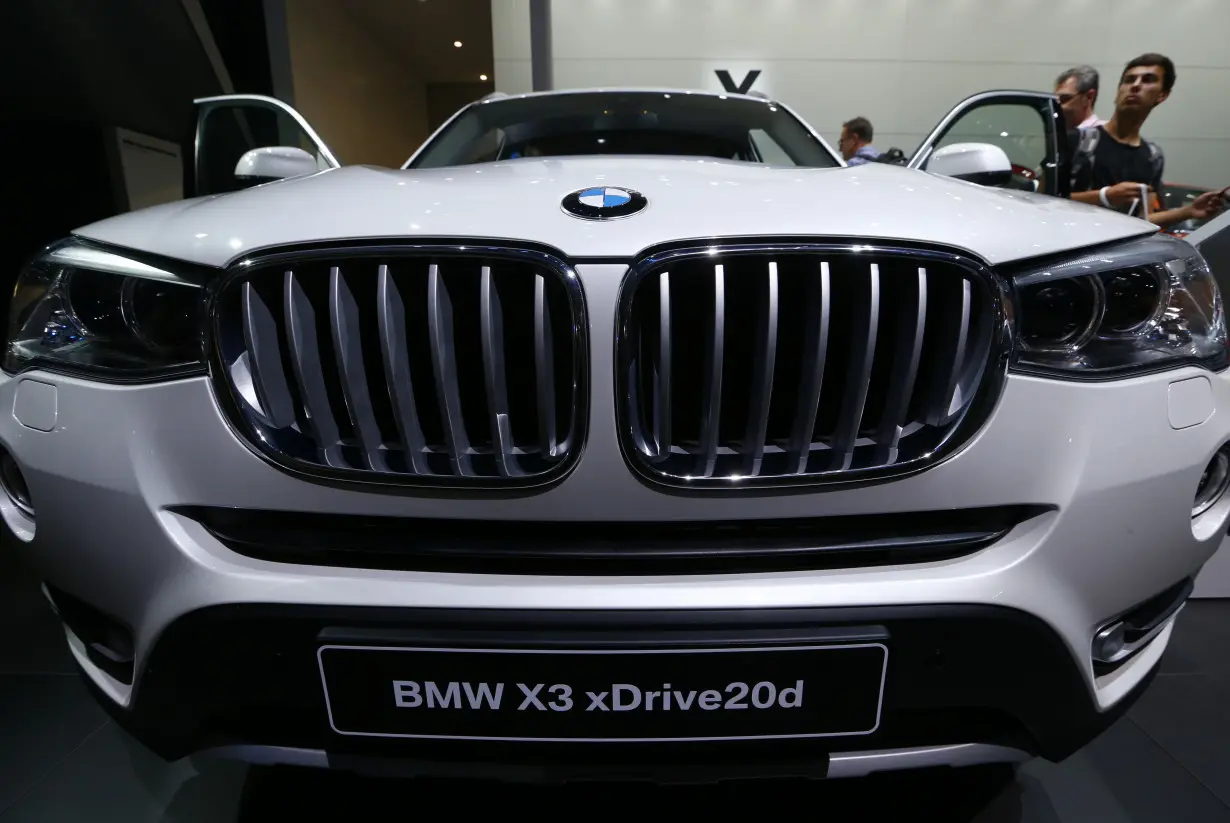 A BMV X3 xDrive20d is seen on display at the Frankfurt Motor Show (IAA) in Frankfurt