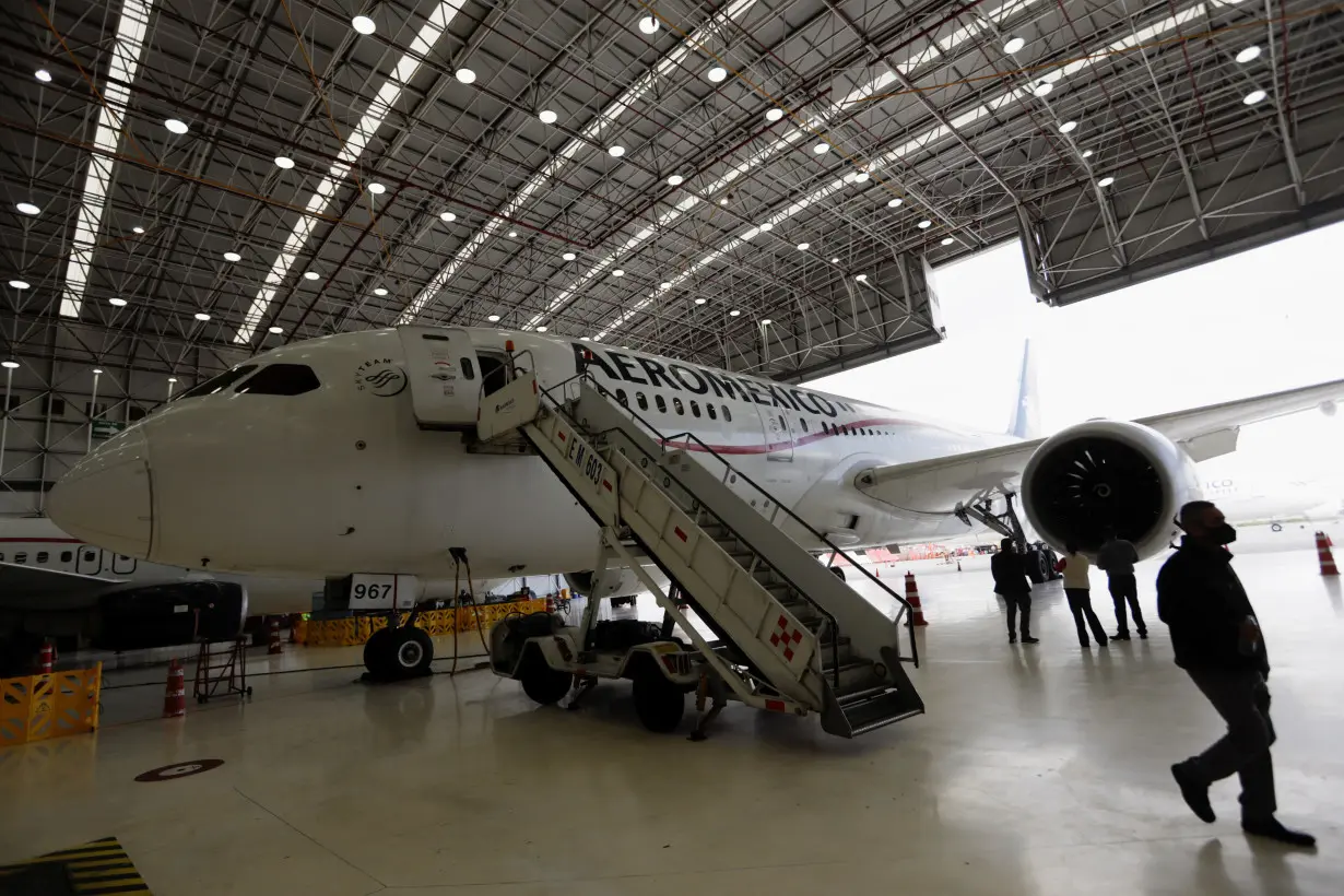 FILE PHOTO: Planes of the Mexican airline Aeromexico in hangars at Benito Juarez International airport in Mexico City