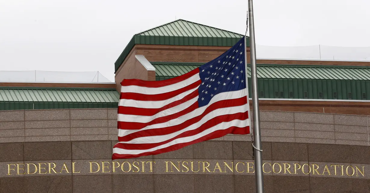 A Federal Deposit Insurance Corporation building is seen in Arlington, Virginia