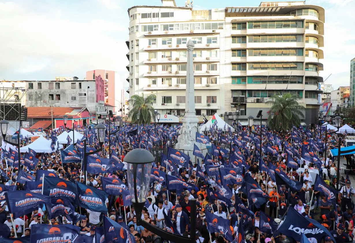 Panama's presidential candidate Ricardo Lombana attends a closing campaign rally, in Panama City