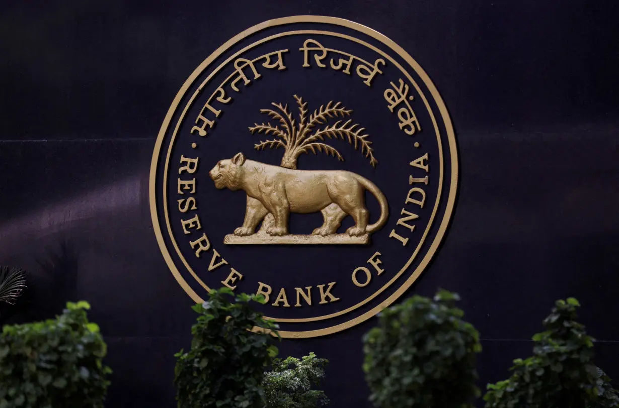 FILE PHOTO: FILE PHOTO: FILE PHOTO: A Reserve Bank of India (RBI) logo is seen inside its headquarters in Mumbai