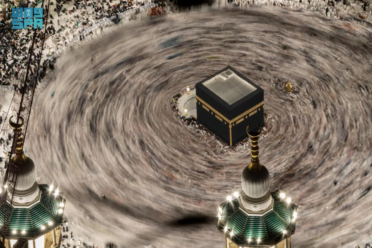 A general view of Muslims performing Umrah at the Grand Mosque in the holy city of Mecca