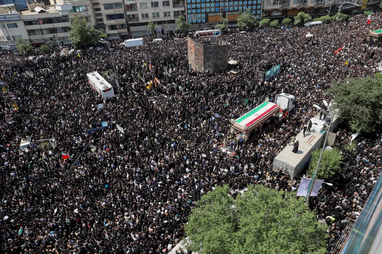 Funeral for Iran's President Raisi and other victims of the helicopter crash, in Tehran