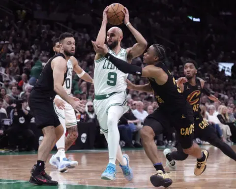 Brown, White lead Celtics' 3-point onslaught, powering Boston to 120-95 Game 1 win over Cavaliers