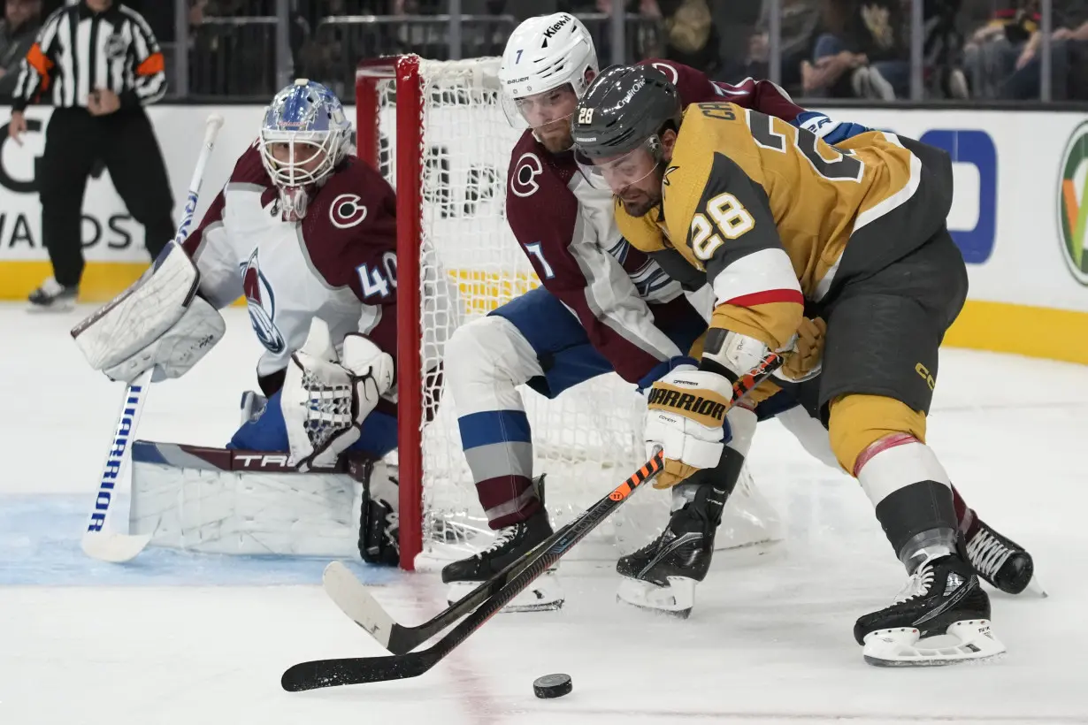 Avalanche Golden Knights Hockey