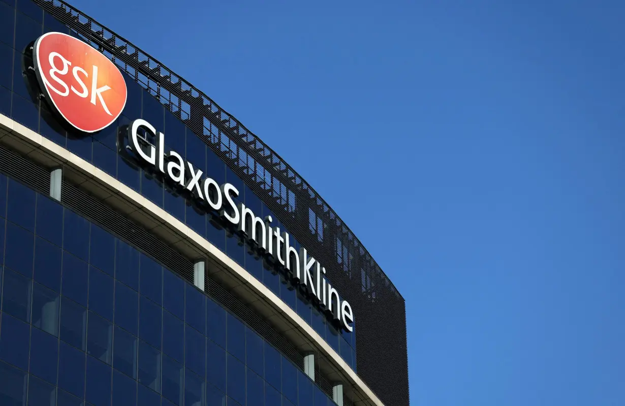 FILE PHOTO: View of GlaxoSmithKline headquarters in London