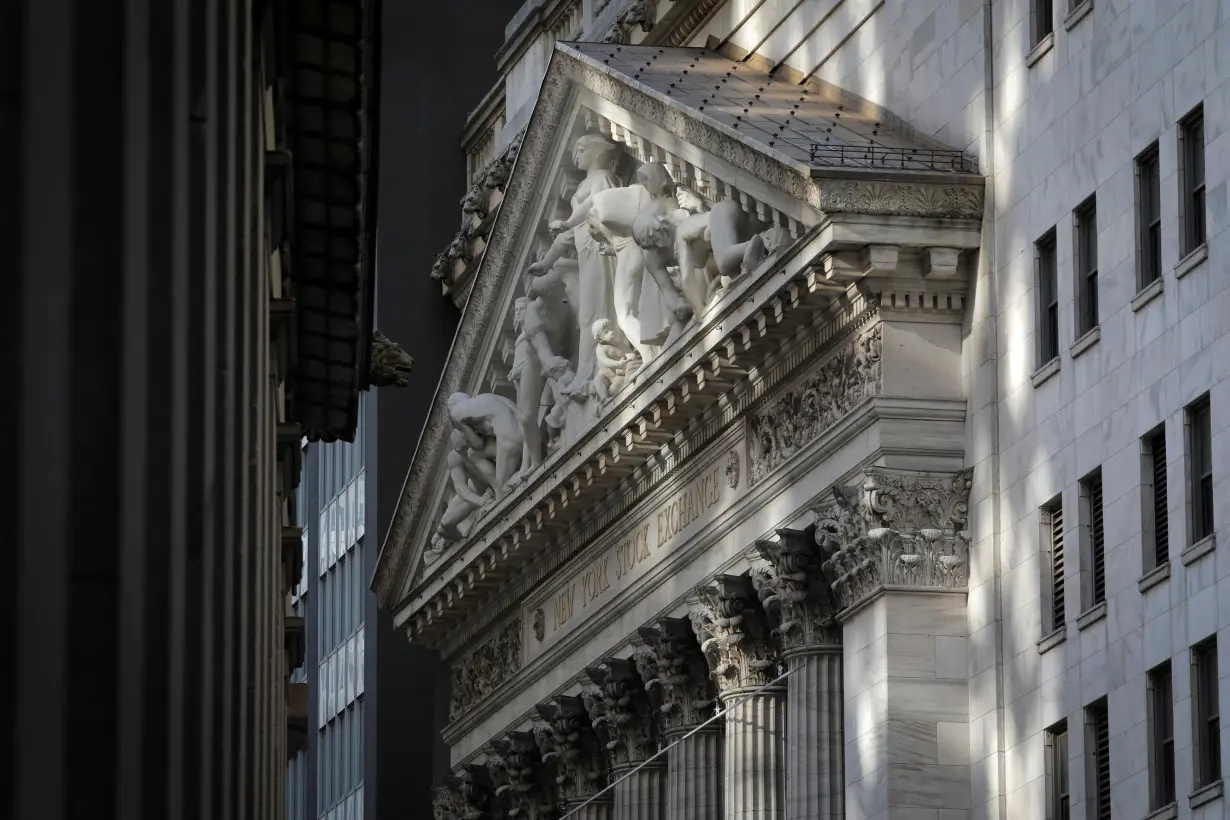 FILE PHOTO: New York Stock Exchange (NYSE) building after the start of Thursday's trading session in New York