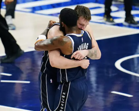 Closers Luka Doncic and Kyrie Irving have Mavs on verge of sweeping Wolves in West finals