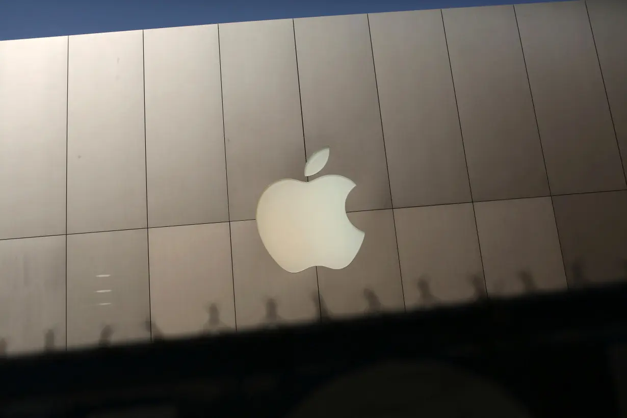 FILE PHOTO: Fencing used for construction of the Central Subway obscures Apple's flagship retail store in San Francisco