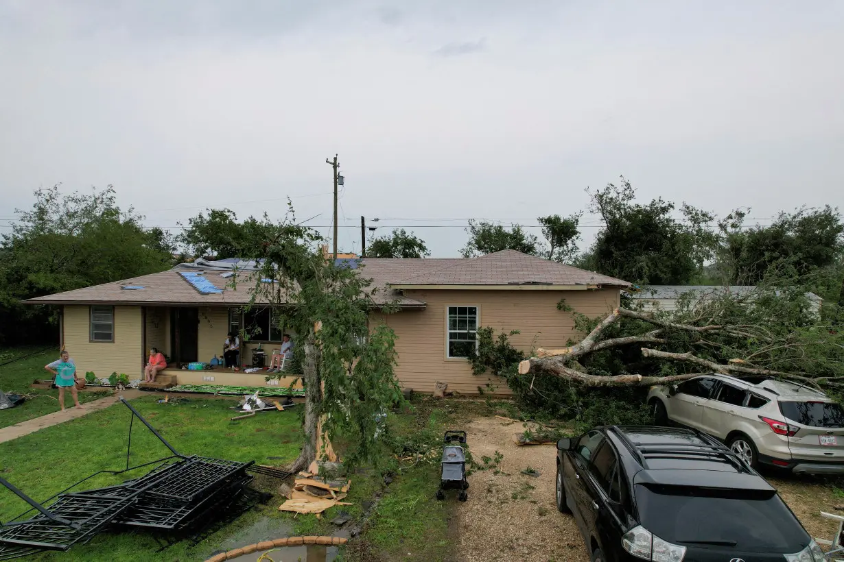 FILE PHOTO: A view of the damage sustained by 55-year-old Cindi Watts' home, after a tornado ripped through the city, in Temple