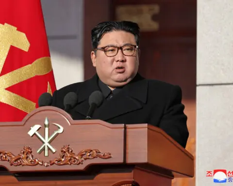 North Korea leader Kim Jong Un inspects artillery weapon system, attends test firing, KCNA says