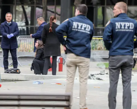 Person engulfed in flames outside NY courthouse where Trump trial underway, says CNN
