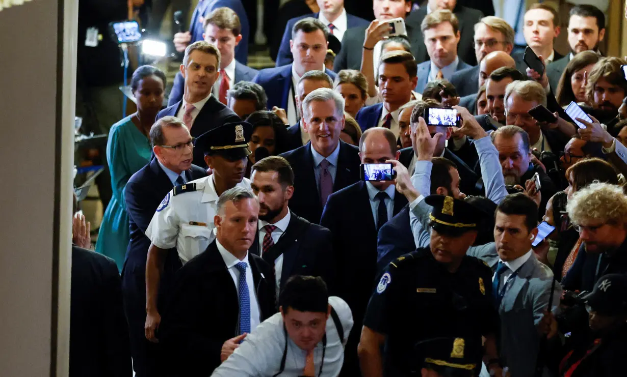 Motion to vacate the chair of House Speaker Kevin McCarthy (R-CA) and end McCarthy's continued leadership as Speaker of the House passes in Washington