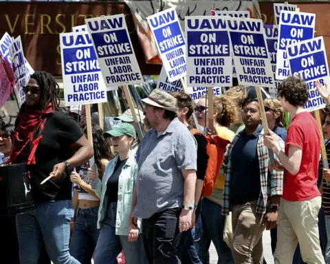 University of California academic workers strike to stand up for pro-Palestinian protesters