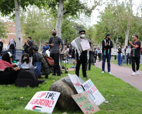 Gaza protests grow at US colleges, thousands demonstrate in Brooklyn