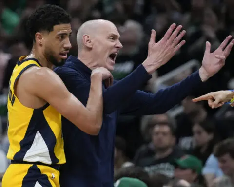 Haliburton's turnovers cost Pacers, who blow late lead against Celtics in Game 1 of East finals