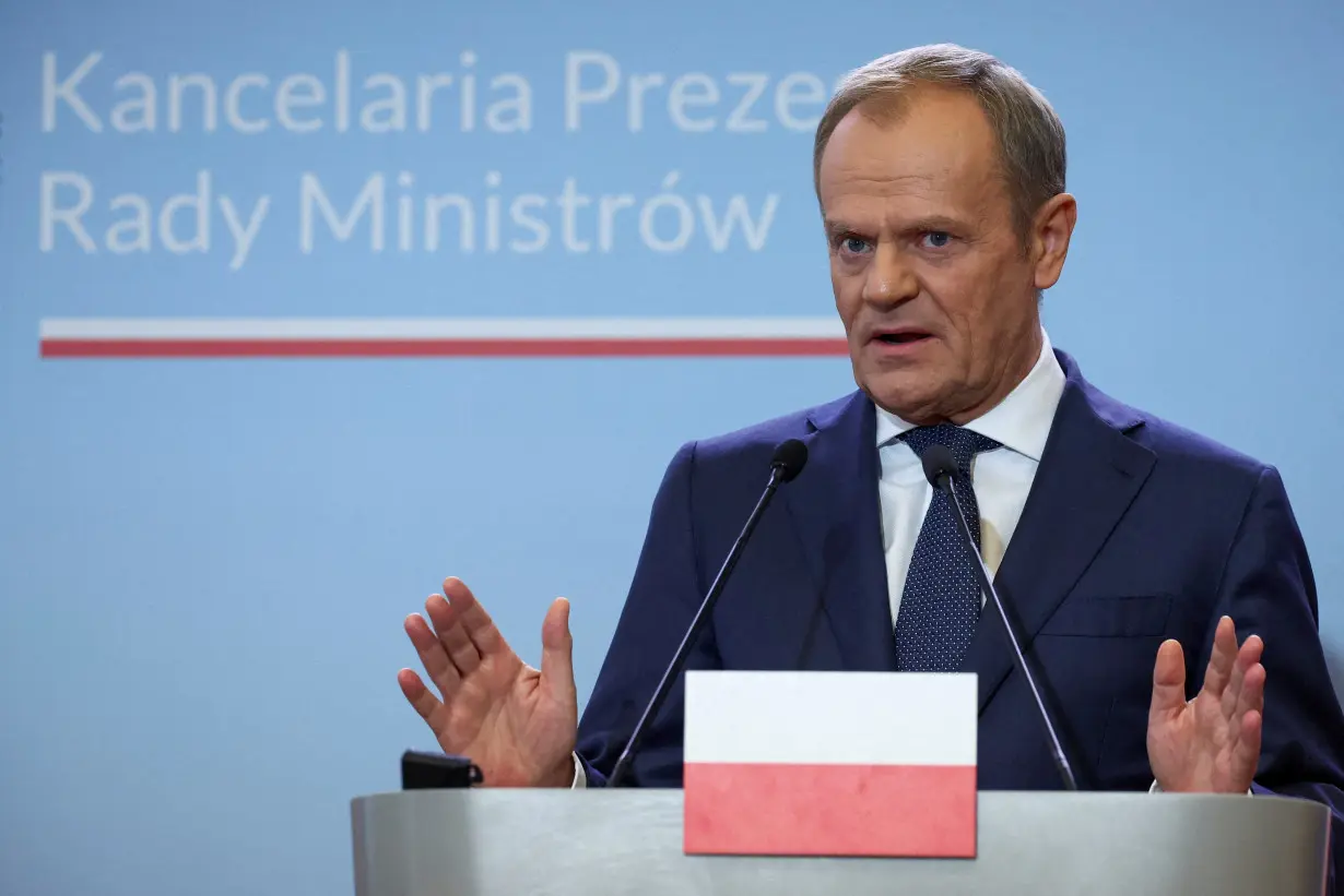 FILE PHOTO: Danish Prime Minister Frederiksen meets with Polish Prime Minister Tusk in Warsaw