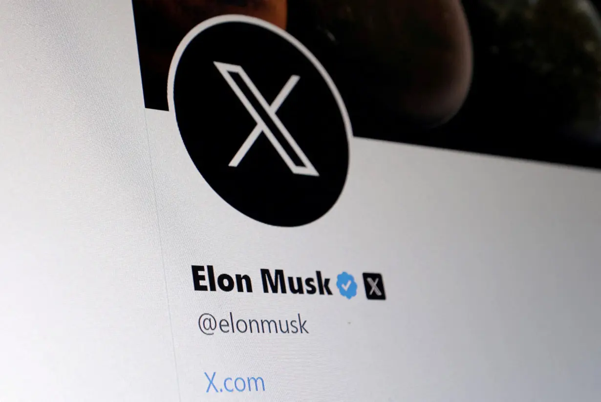 FILE PHOTO: Illustration shows Elon Musk Twitter account