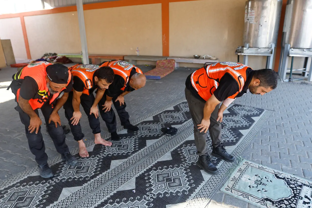 Gaza rescue workers scared and exhausted under Israeli air strikes in Khan Younis