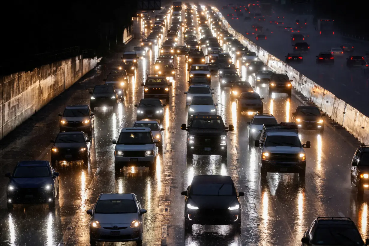 Flooding at the San Fernando Valley, in Los Angeles County