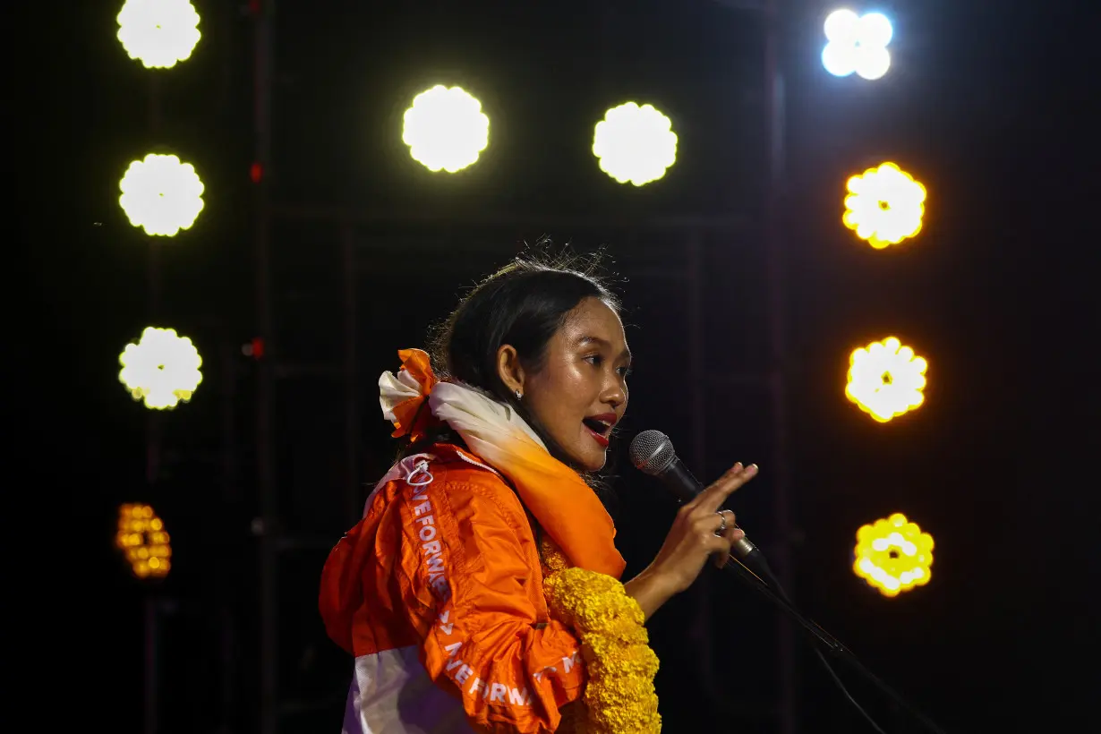 Young Thais who questioned monarchy look to win seats in parliament, in Pathum Thani