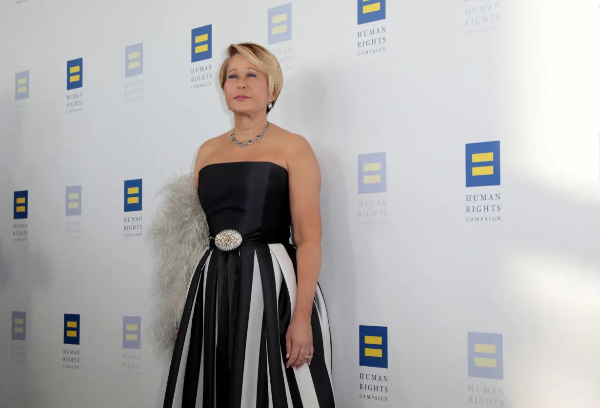 FILE PHOTO: Actor Yeardley Smith arrives at the Human Rights Campaign (HRC) dinner in Los Angeles