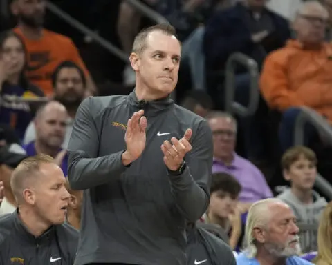 Suns owner Mat Ishbia says franchise is doing 'excellent.' He's quiet on coach Frank Vogel's future