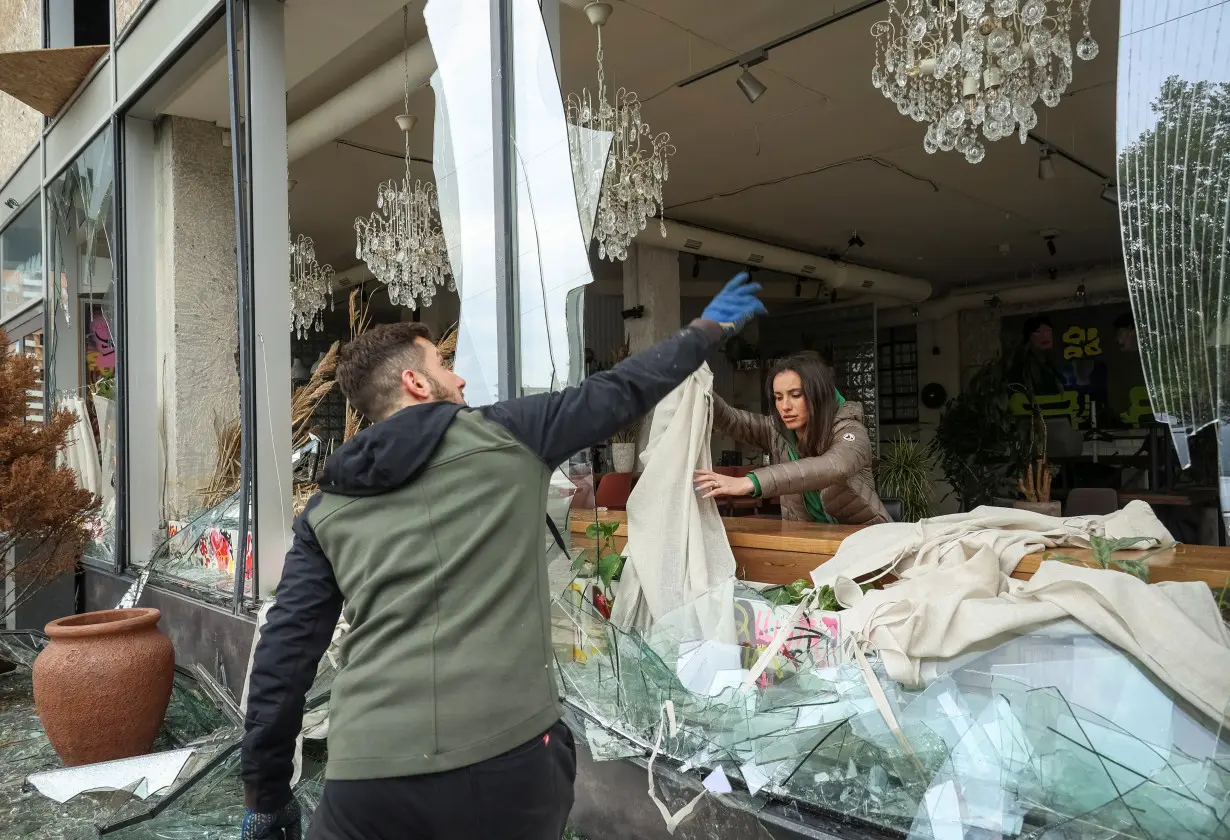 Aftermath of a Russian missile attack in Kharkiv