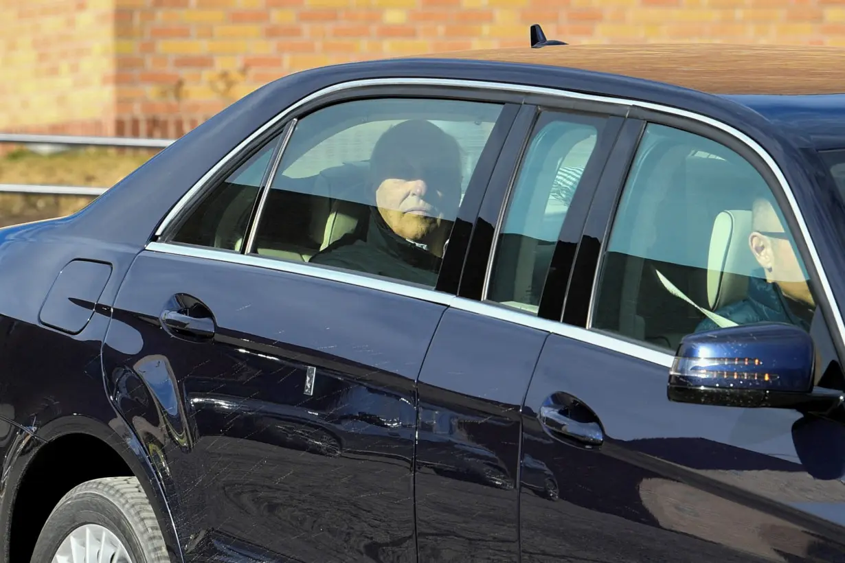 Norway's King Harald leaves the hospital in Oslo