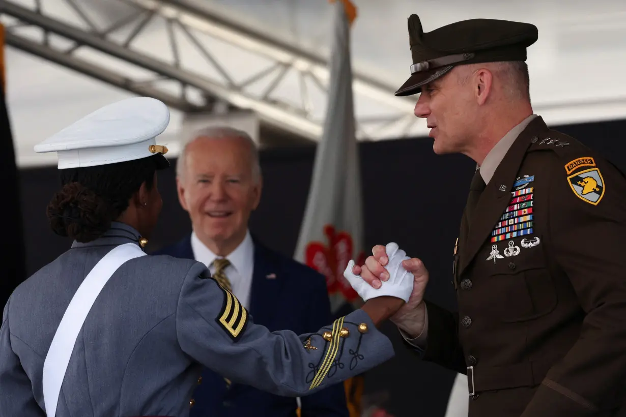 U.S. President Biden speaks at United States Military Academy commencement, in West Point