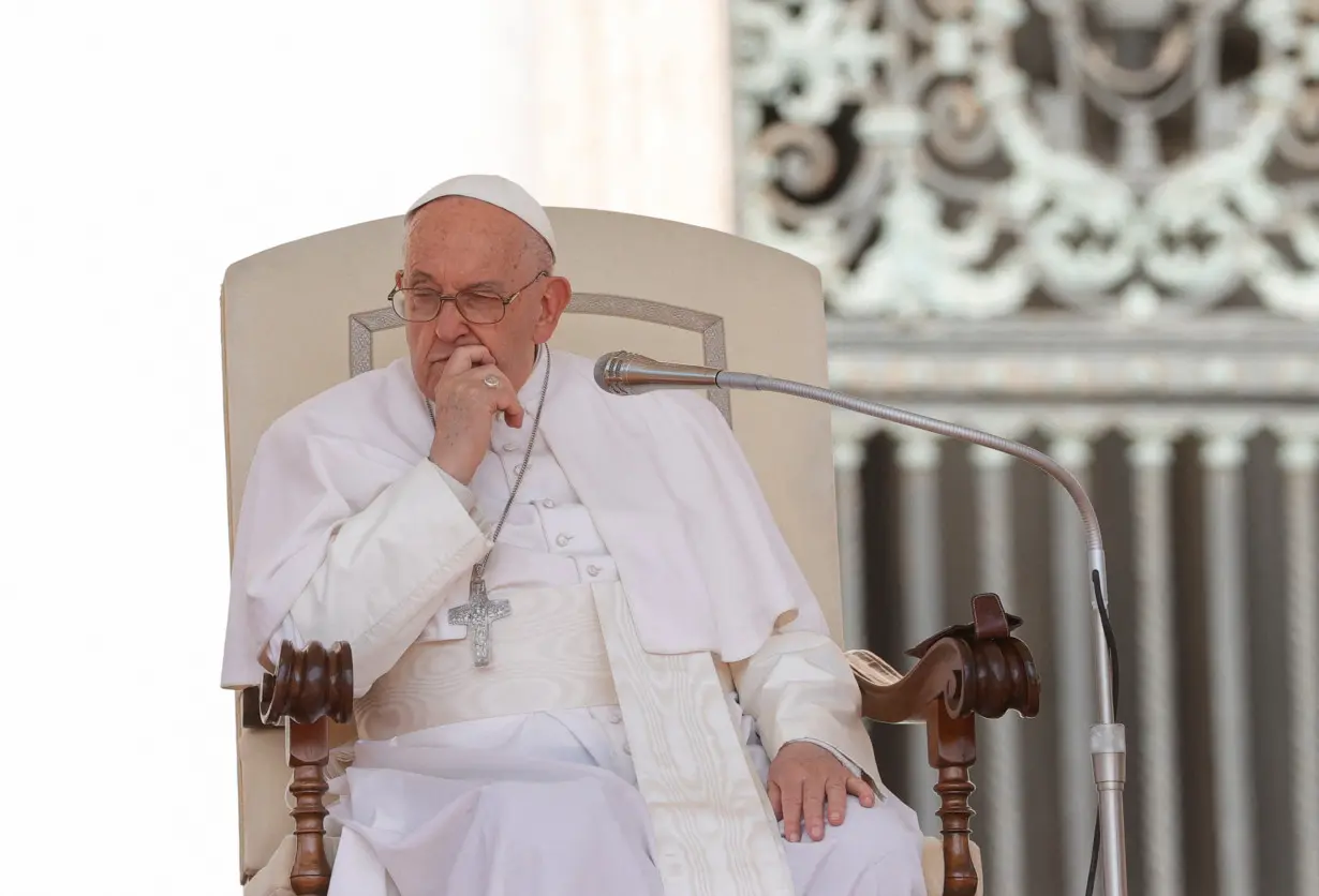 FILE PHOTO: Pope Francis holds the weekly general audience at the Vatican