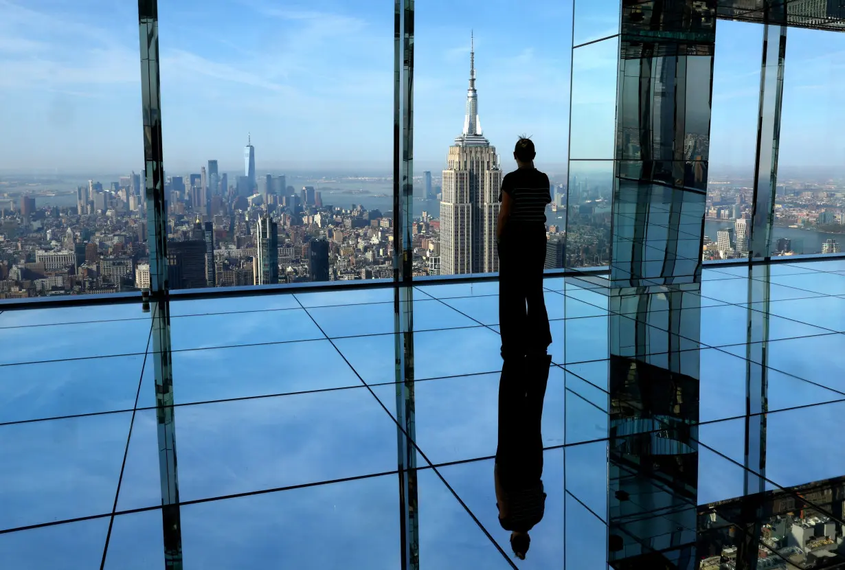 Manhattan skyline from Summit at One Vanderbilt Observatory in New York