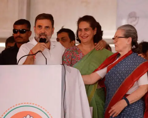 Sonia Gandhi makes emotional appeal to voters on behalf of son