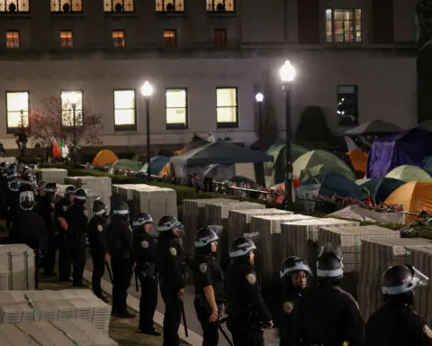 Drones above, police at the gates: Columbia protest camp's final moments