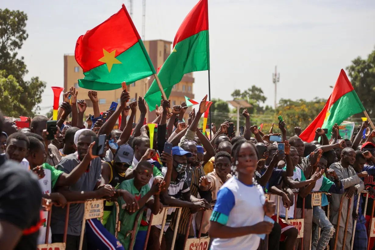 Supporters of Burkina junta hold rally to mark one-year anniversary of coup, in Ouagadougou