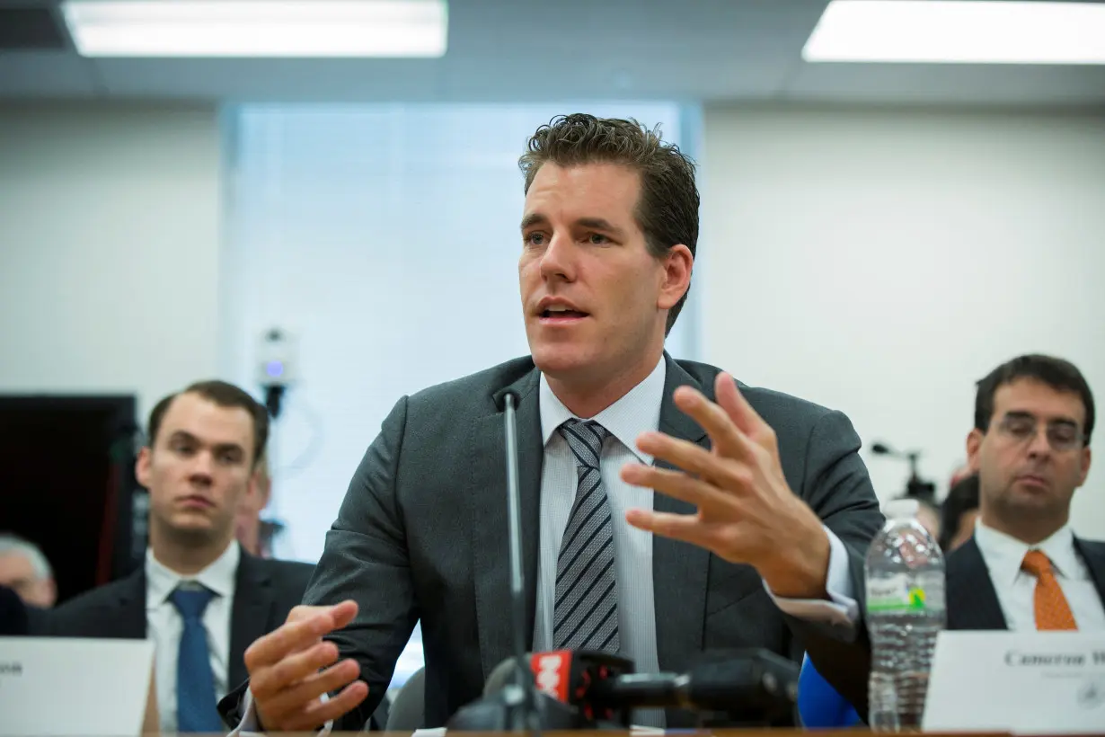 FILE PHOTO: Winklevoss speaks at a New York State Department of Financial Services virtual currency hearing in the Manhattan borough of New York