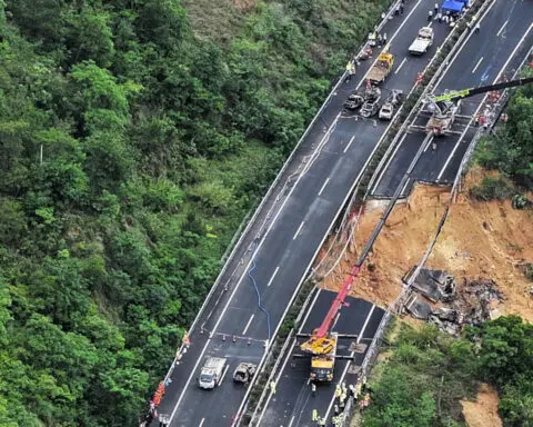 A highway collapse in China kills 36 people and sends more than 20 cars down a steep slope