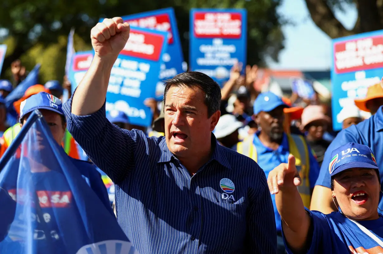 FILE PHOTO: South African opposition leader marches against crime in Johannesburg