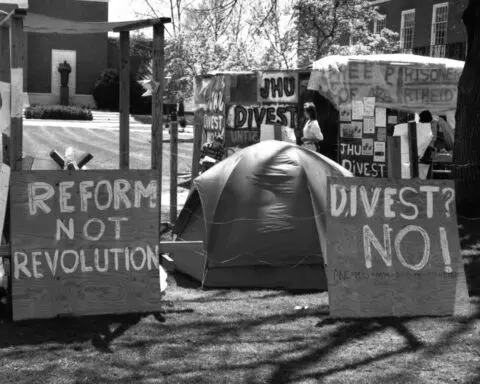 Calls for divestment from apartheid South Africa gave today’s pro-Palestinian student activists a blueprint to follow