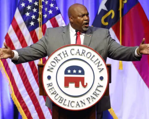 At North Carolina's GOP convention, governor candidate Robinson energizes Republicans for election