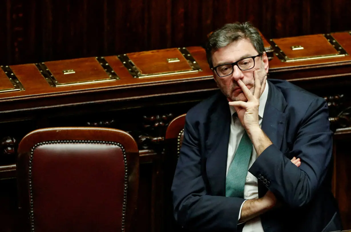 FILE PHOTO: Italian Economy Minister Giancarlo Giorgetti