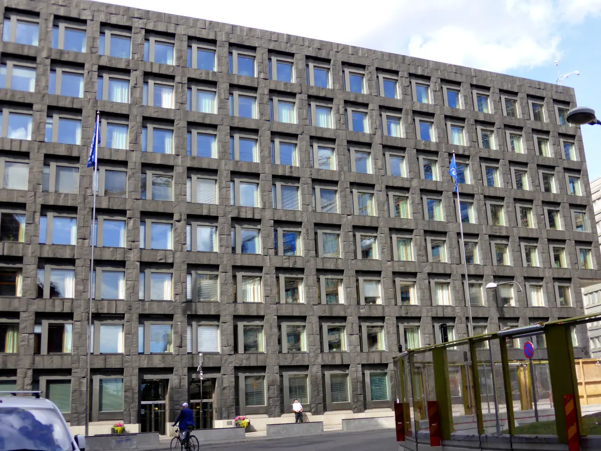 A general view of Sweden's central bank in Stockholm