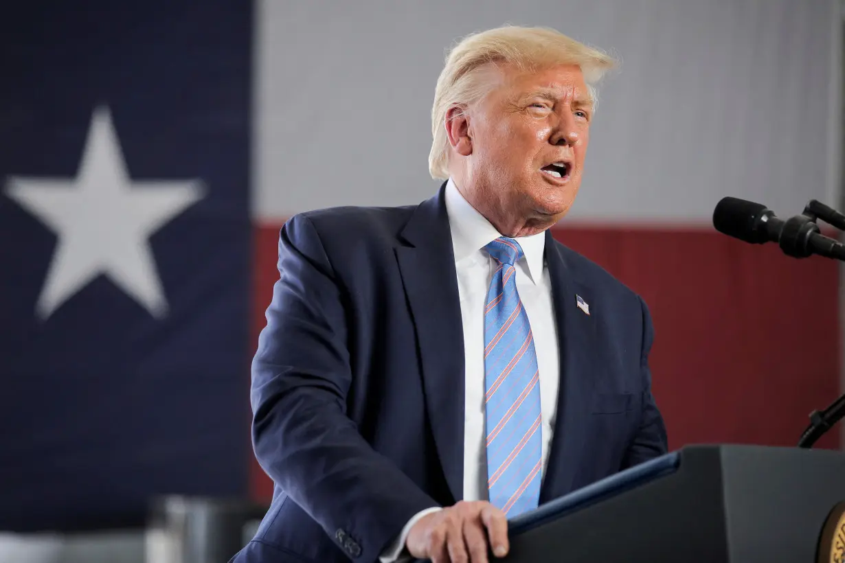 FILE PHOTO: U.S. President Trump visits the Double Eagle Energy Oil Rig in Midland, Texas