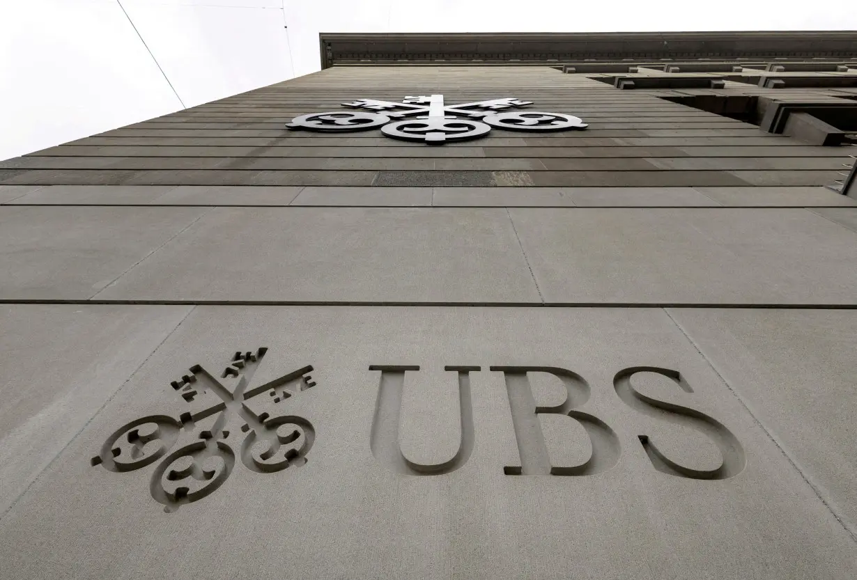 FILE PHOTO: A logo of Swiss bank UBS is seen in Zurich