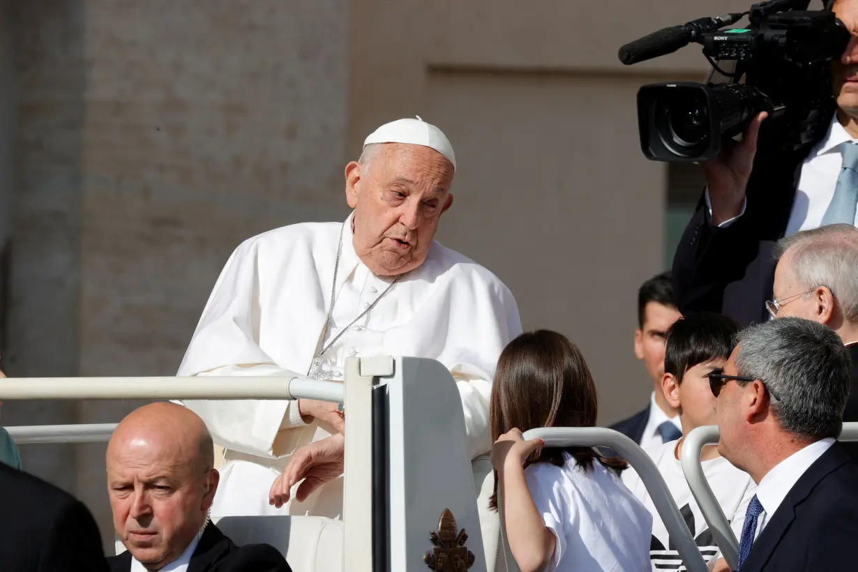 Pope Francis holds the weekly general audience at the Vatican