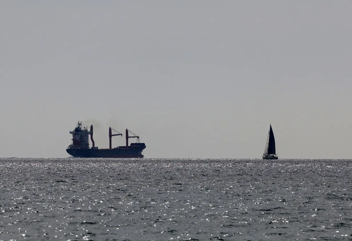 U.S. flagged cargo vessel carrying aid to a pier built by the U.S. off Gaza sets sail from Larnaca